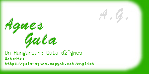 agnes gula business card